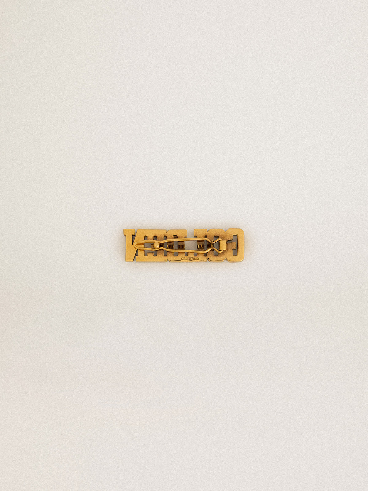 Golden lace tag in antique gold color with pearls| Golden Goose