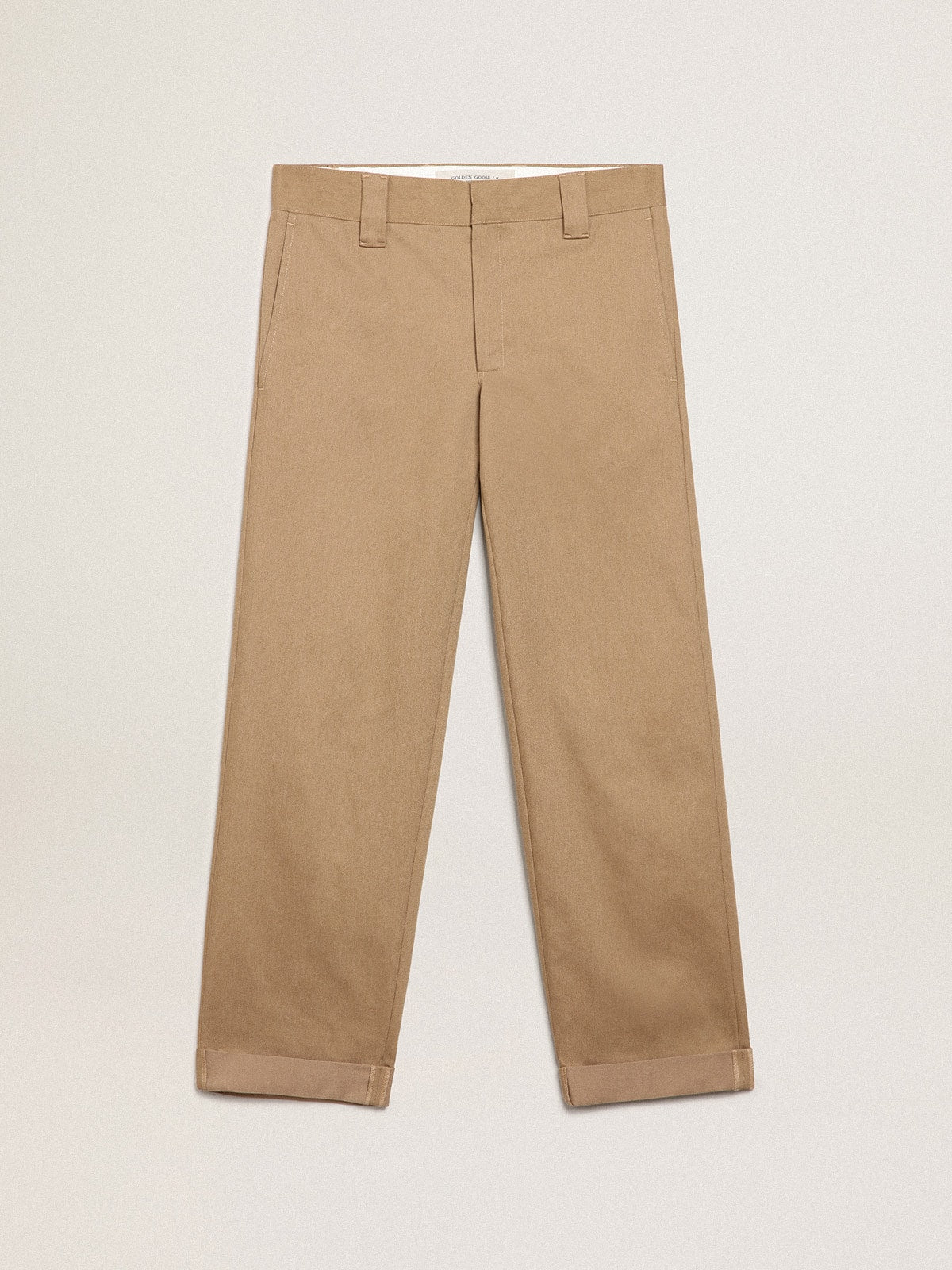 Beige khaki Golden Collection chinos| Golden Goose