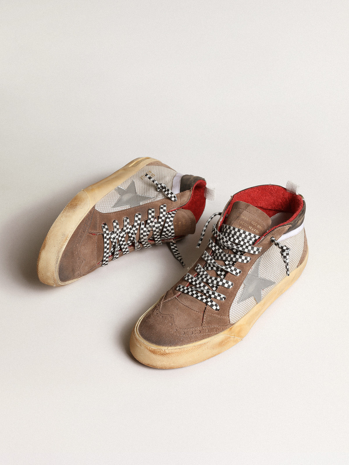 Mid Star in mesh and suede with a silver leather star| Golden Goose