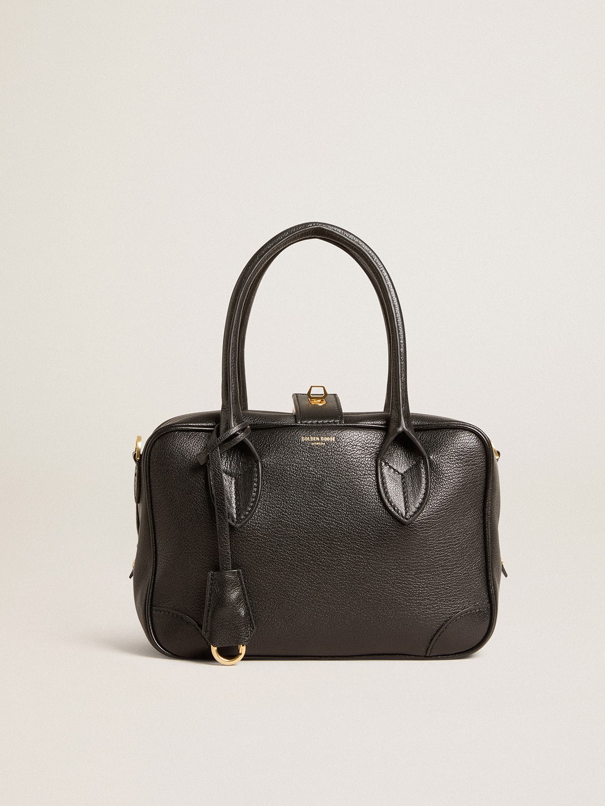 Vita Bag in black sheepskin leather with gold details| Golden Goose