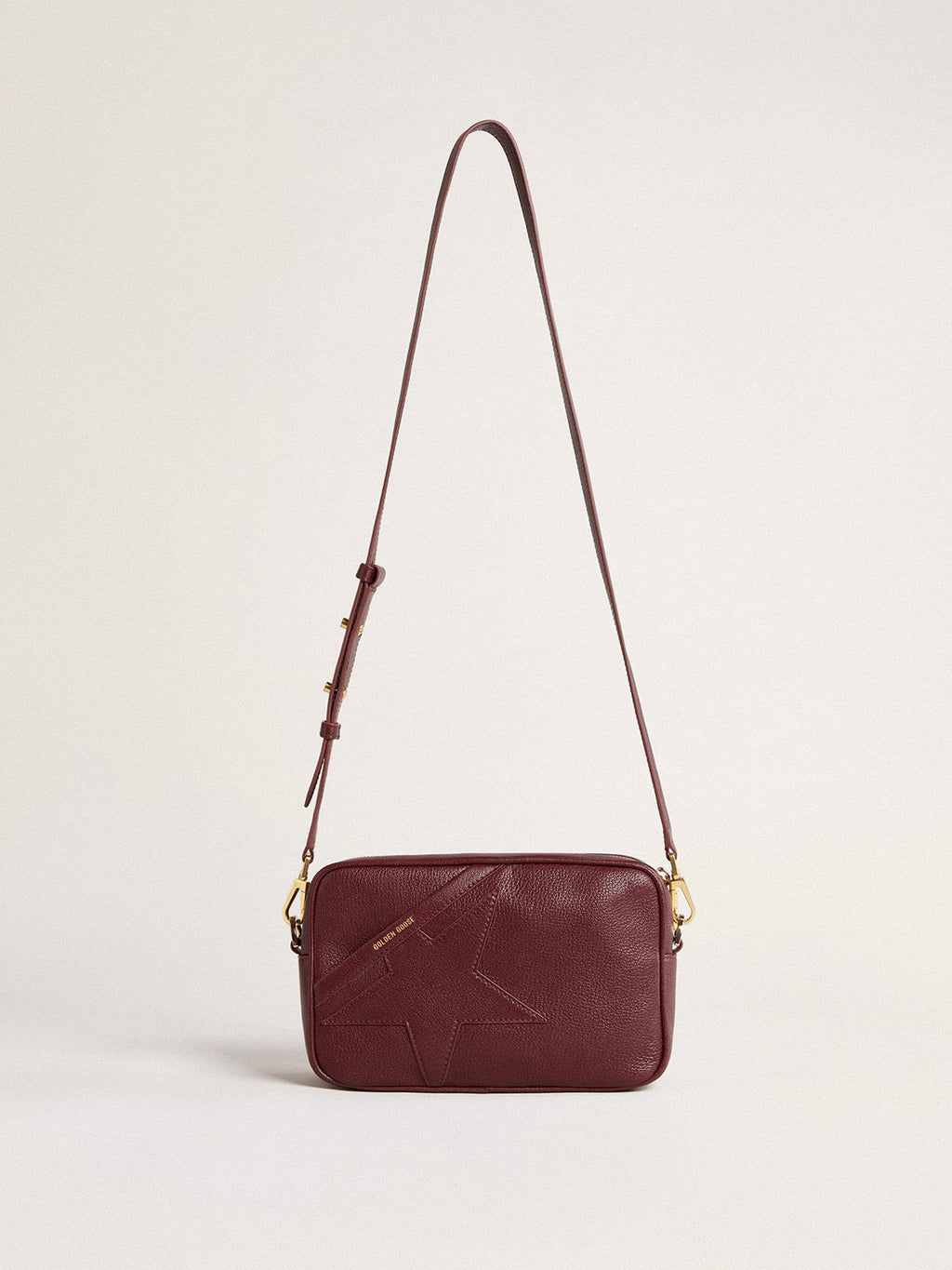 Star Bag in wine-red leather with tone-on-tone star| Golden Goose