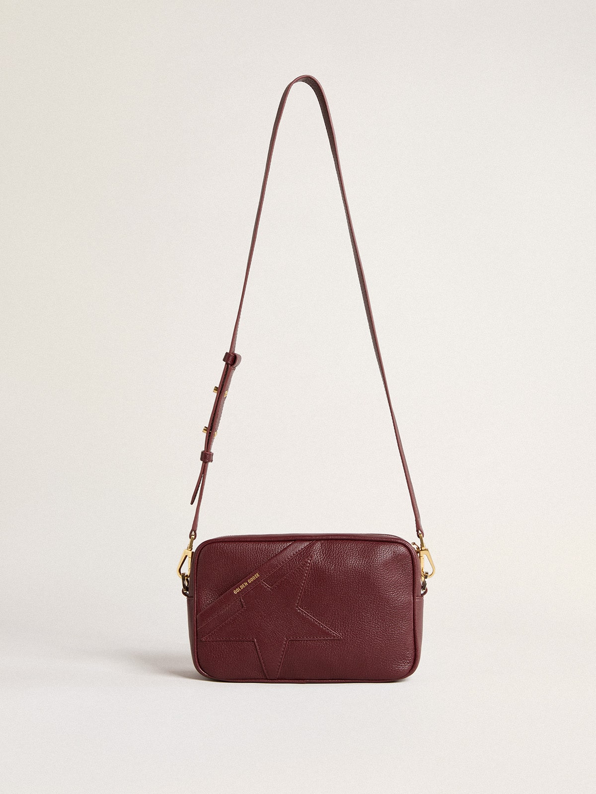 Star Bag in wine-red leather with tone-on-tone star| Golden Goose
