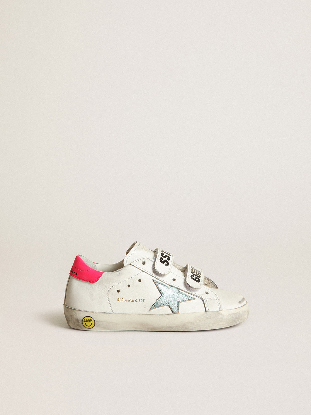 Young Old School with star in aquamarine laminated leather| Golden Goose