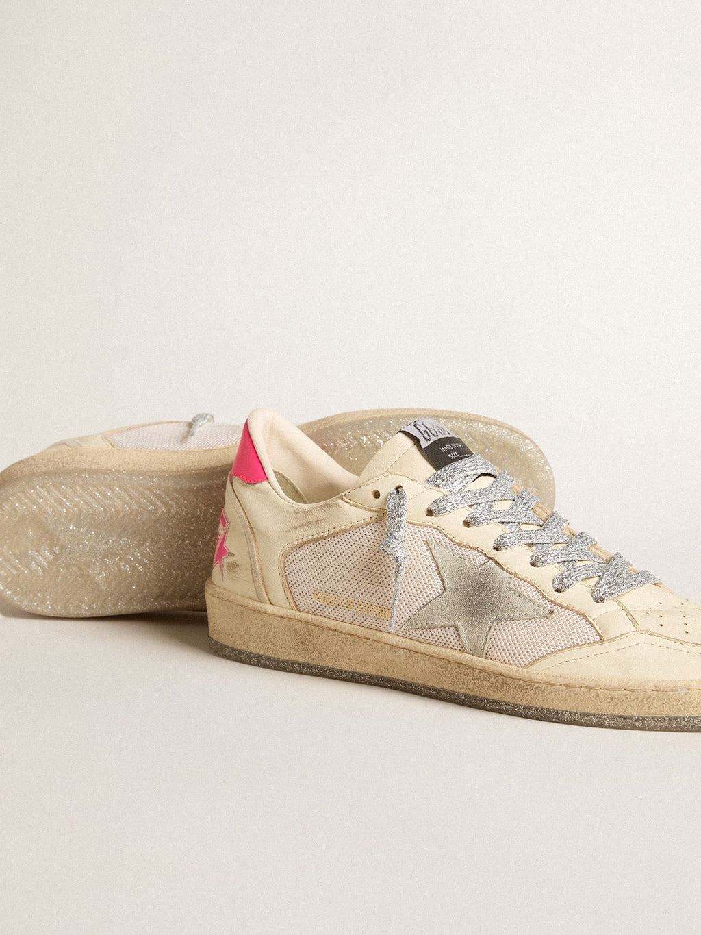 Women's Ball Star LTD in nappa leather and mesh with suede star and leather heel tab| Golden Goose