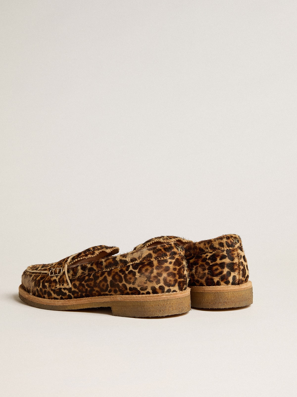 Women's Jerry loafer in leopard-print pony skin| Golden Goose