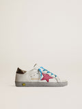 Young Super-Star LTD sneakers with fuchsia star and glitter foxing| Golden Goose