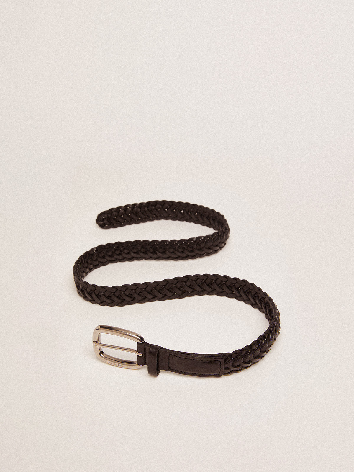Women's black leather belt| Golden Goose