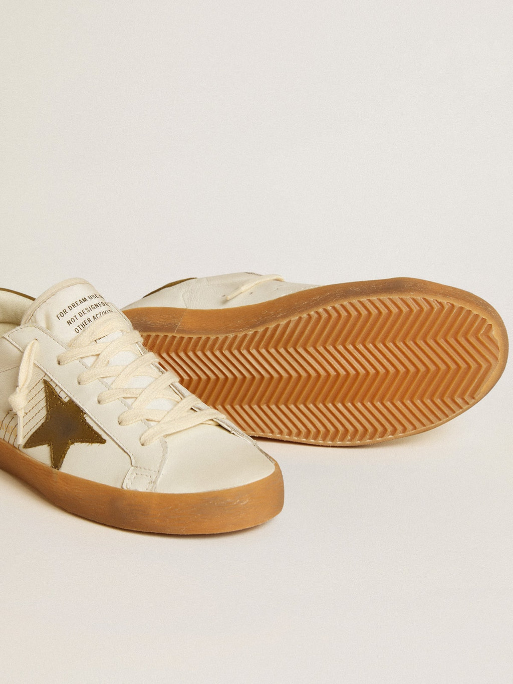 Women's Super-Star LTD with military green nubuck star and heel tab| Golden Goose