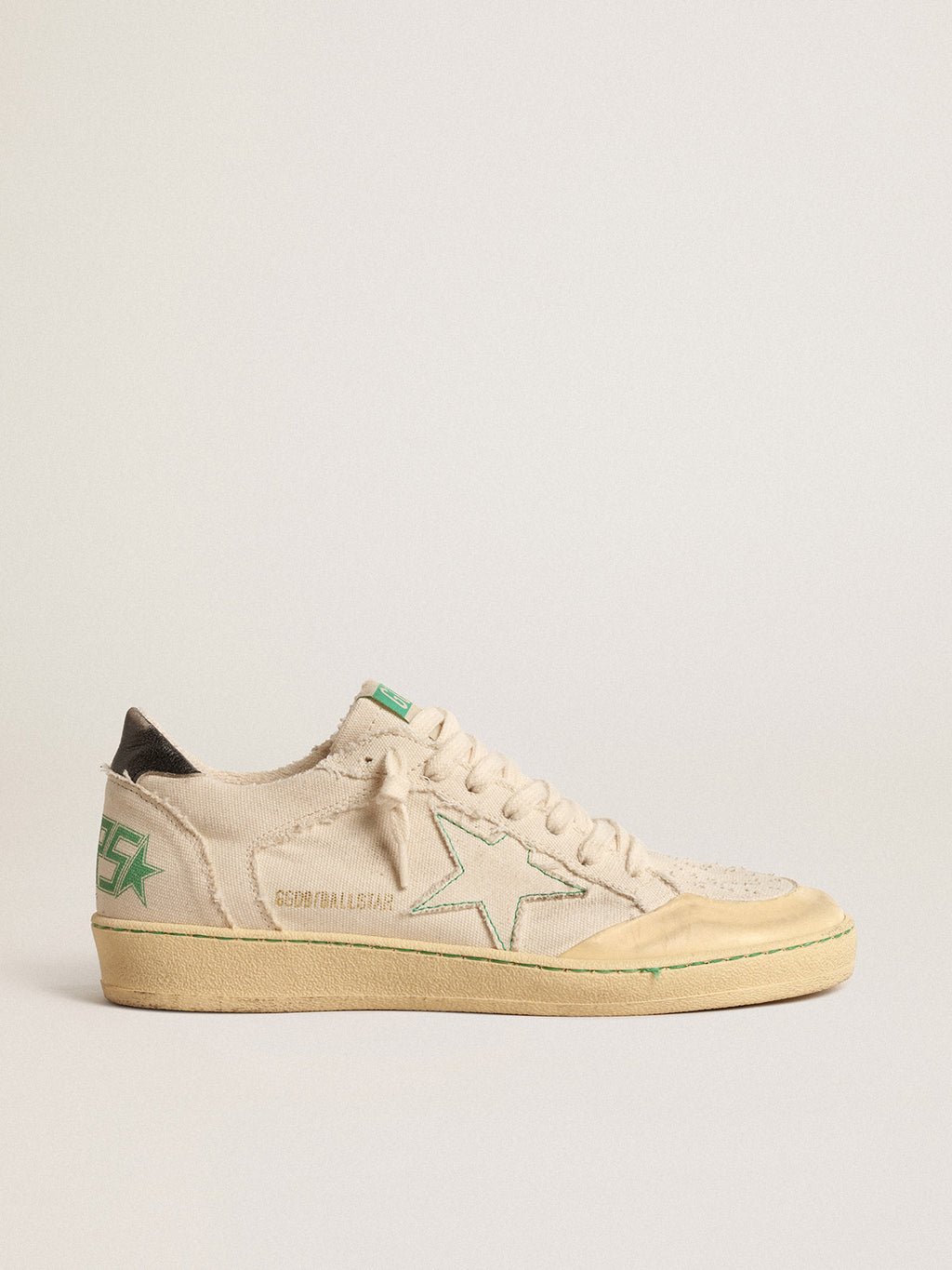 Ball Star with vanilla canvas star and leather heel tab| Golden Goose