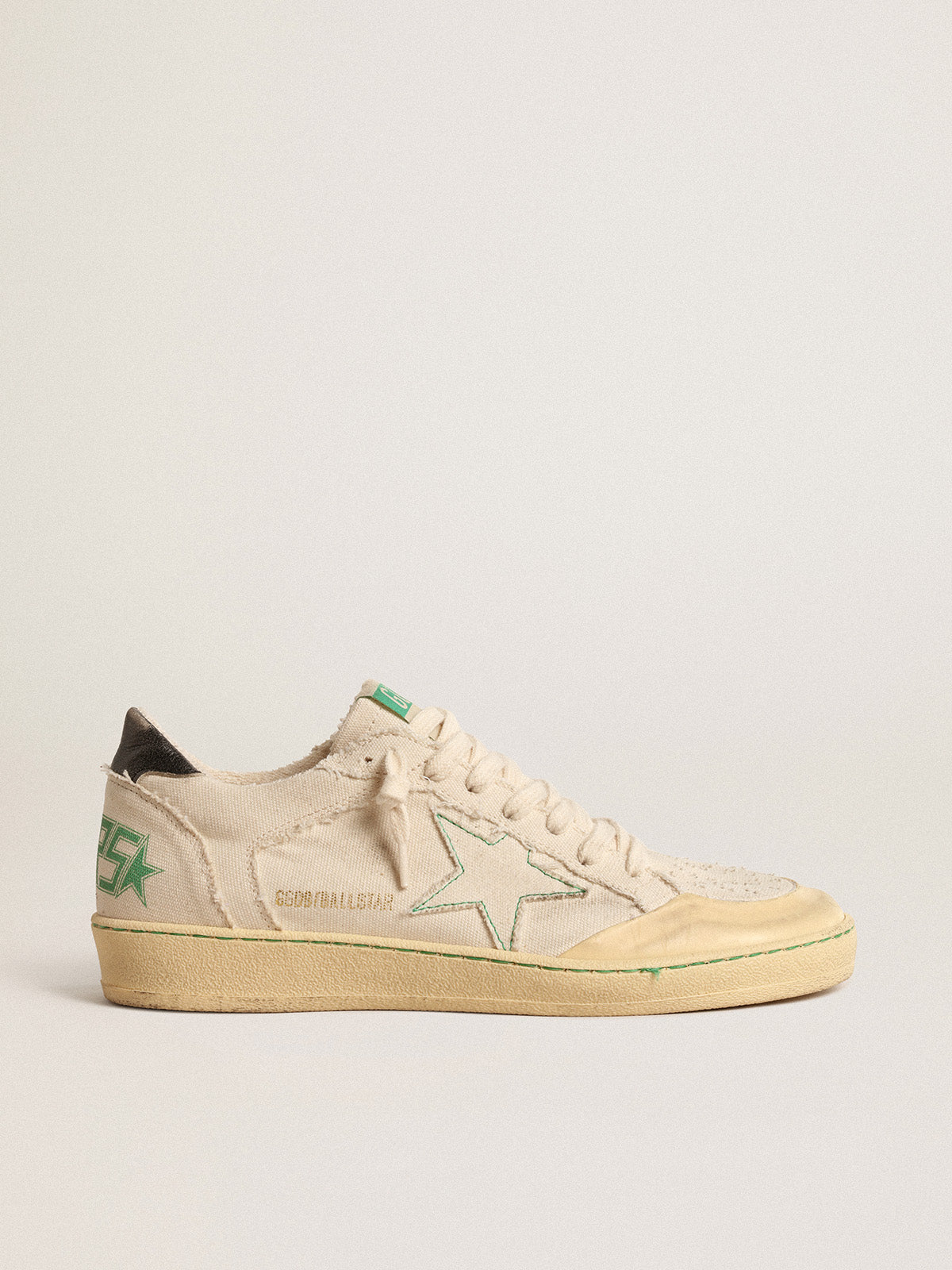 Ball Star with vanilla canvas star and leather heel tab| Golden Goose