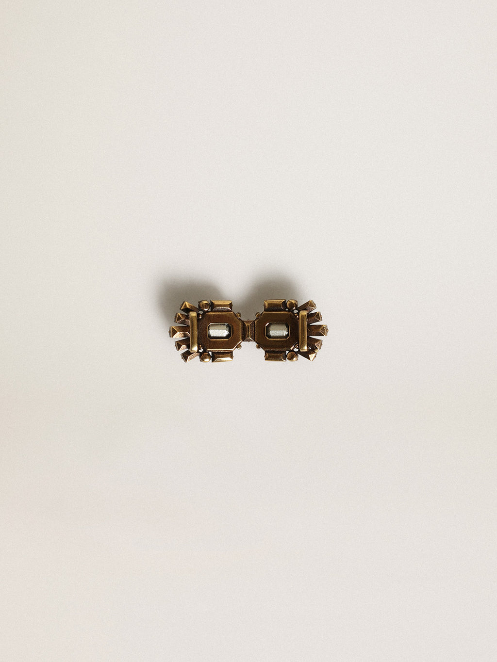Lace accessory in antique gold color with crystals| Golden Goose