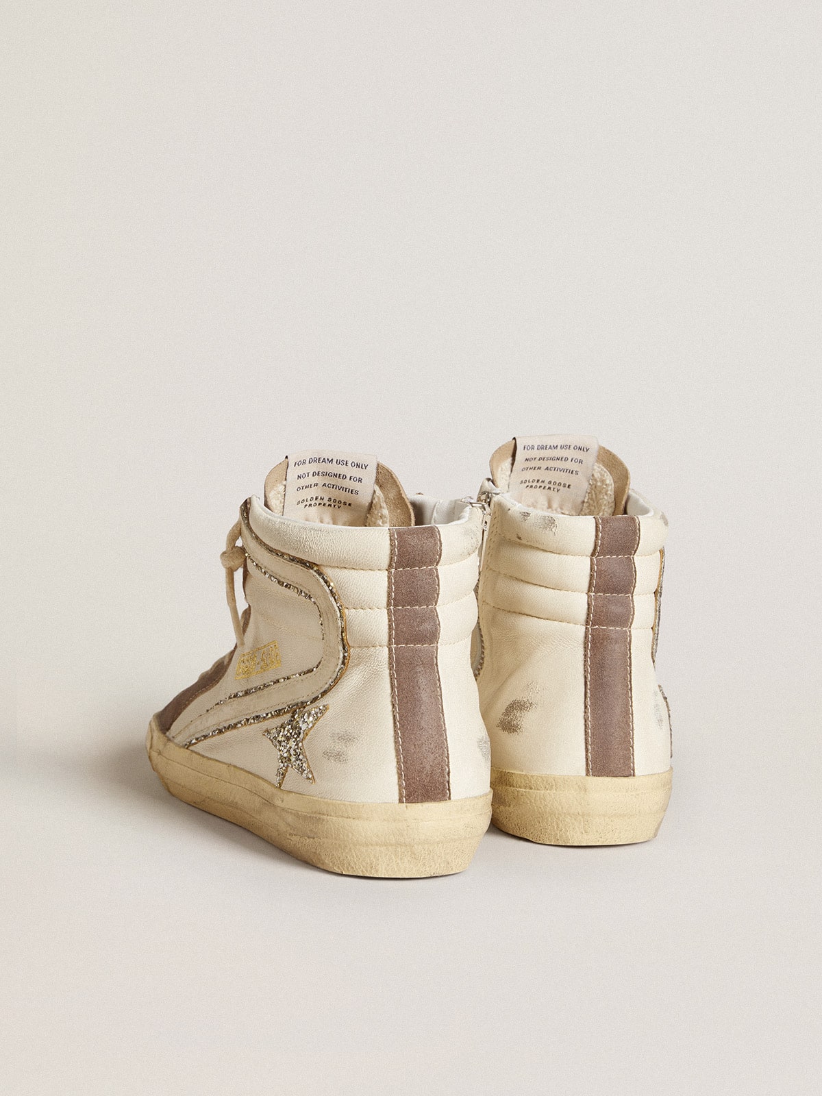 Slide in nappa with glitter star and patent leather flash| Golden Goose