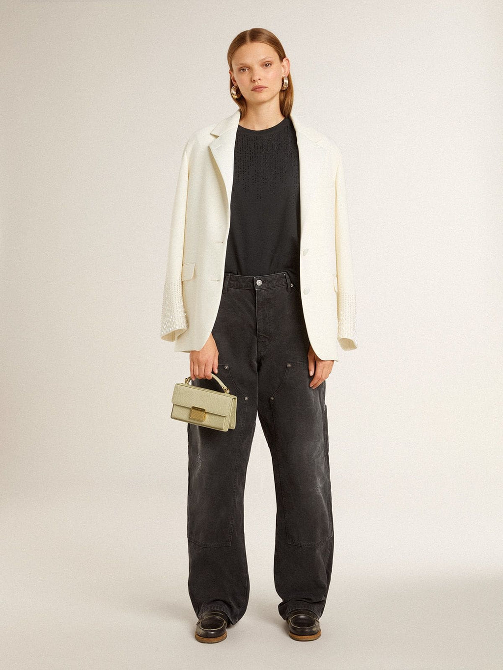 Jerry loafer in black leather| Golden Goose