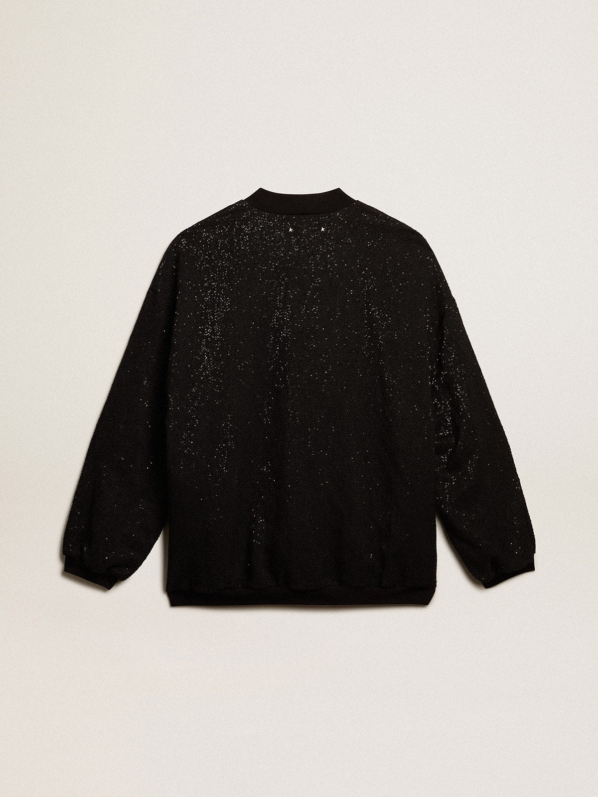Men's black sequined cardigan-jacket
