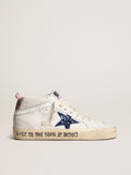 Mid Star with blue glitter star and pink suede heel tab| Golden Goose