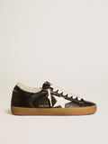 Super-Star in matelassé nappa with leather star and shearling lining| Golden Goose