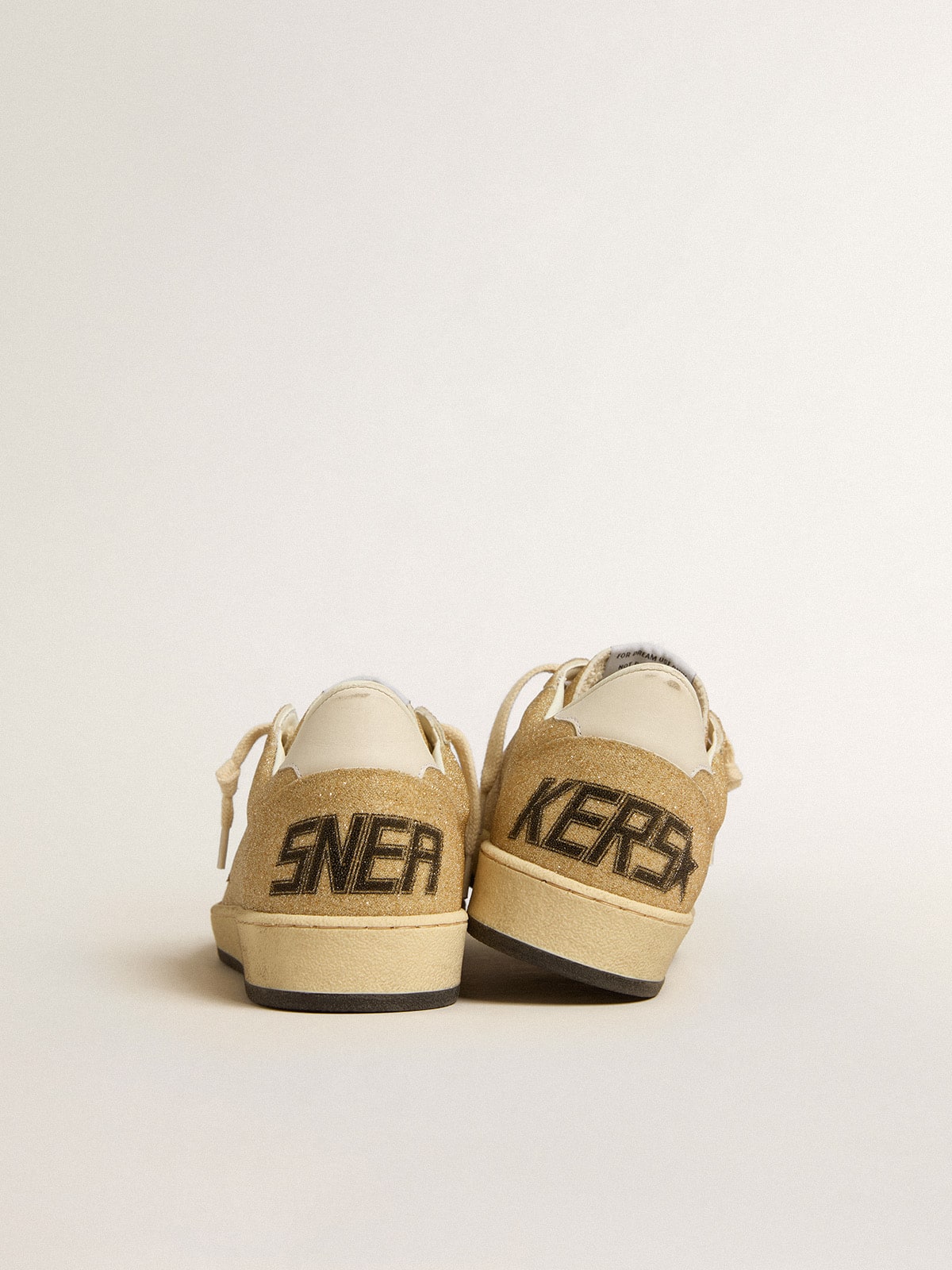 Ball Star in golden Swarovski crystals with milk-white leather star| Golden Goose