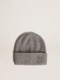 Gray ribbed wool beanie| Golden Goose