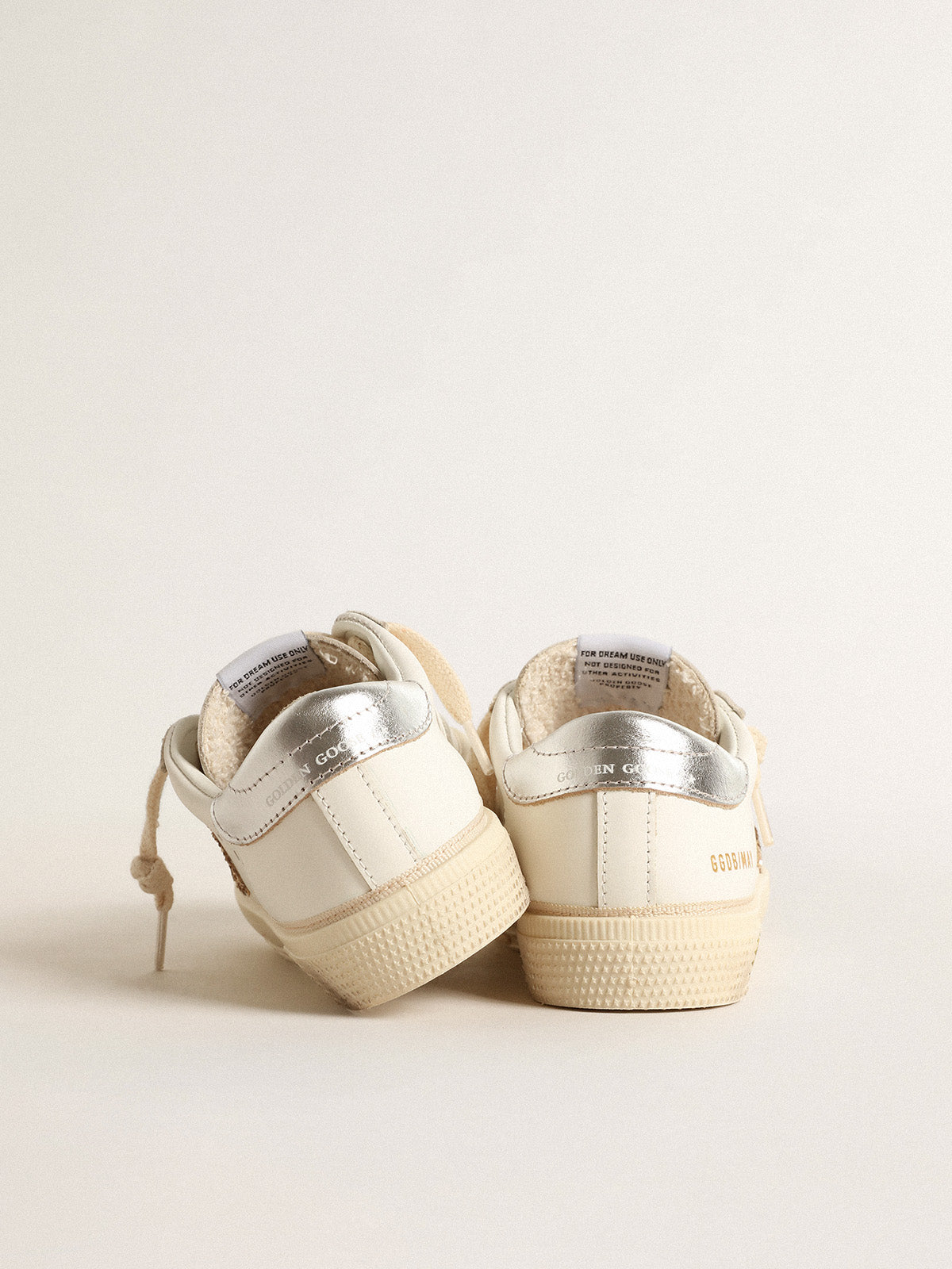 May Young with gold glitter star and metallic leather heel tab| Golden Goose