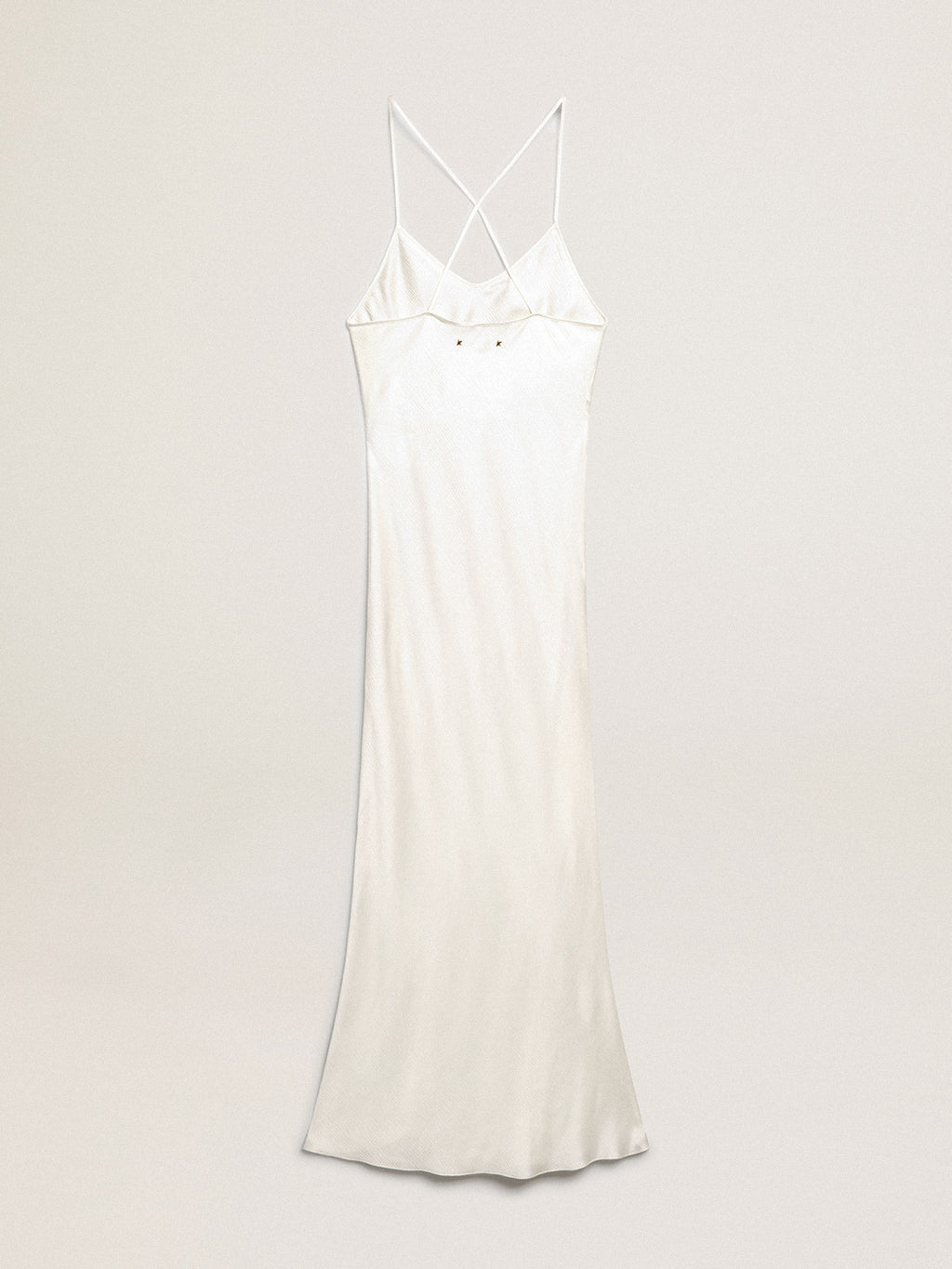Parchment-colored slip dress| Golden Goose