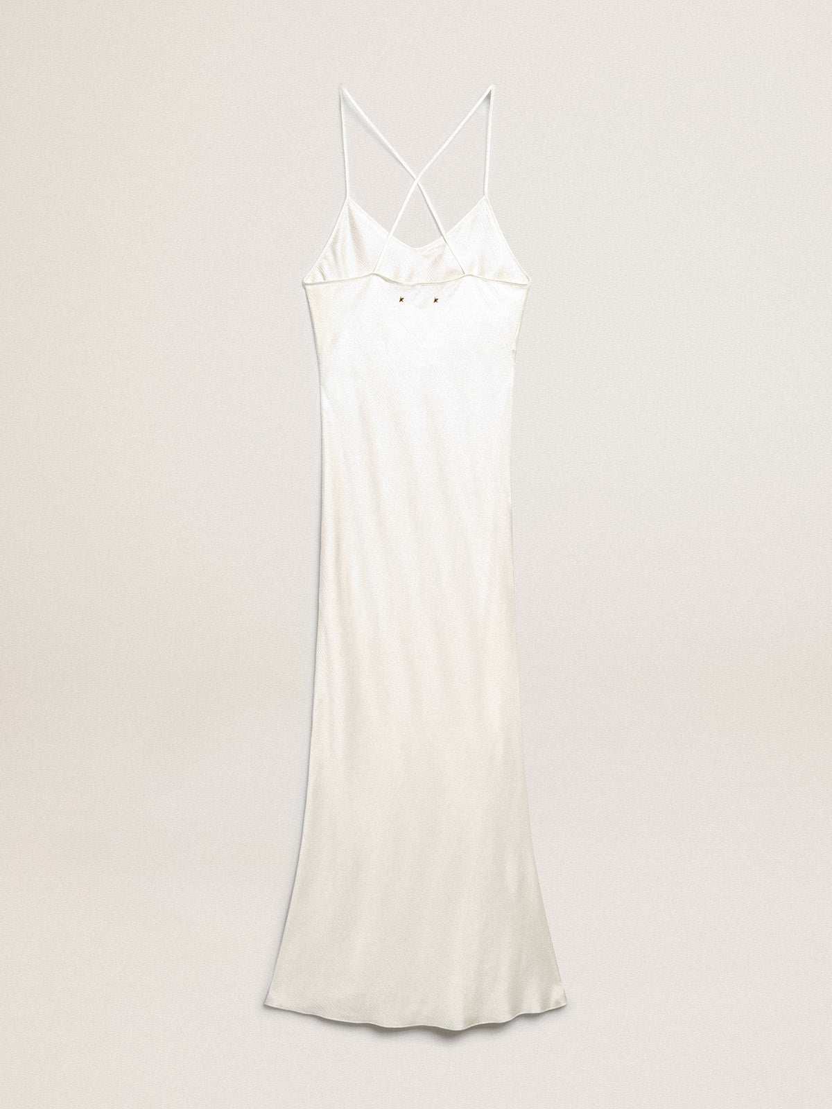 Parchment-colored slip dress| Golden Goose