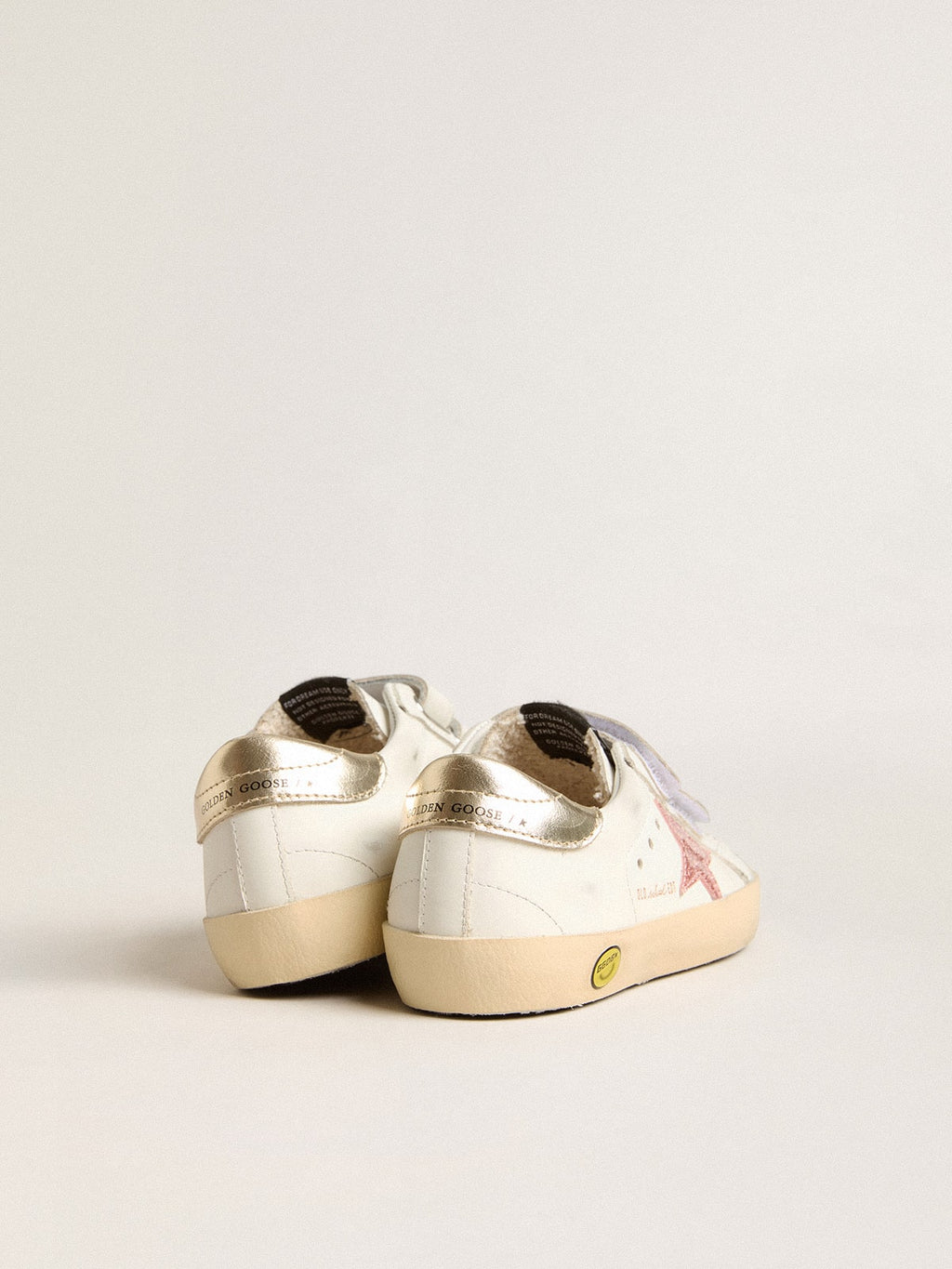 Young Old School in leather with metallic peach leather star| Golden Goose