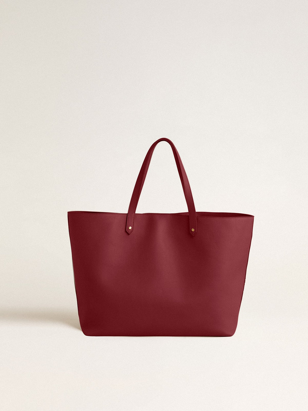 Burgundy Pasadena Bag in smooth leather with gold logo| Golden Goose