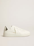 Men's bio-based Purestar with white star and mirror-effect heel tab| Golden Goose