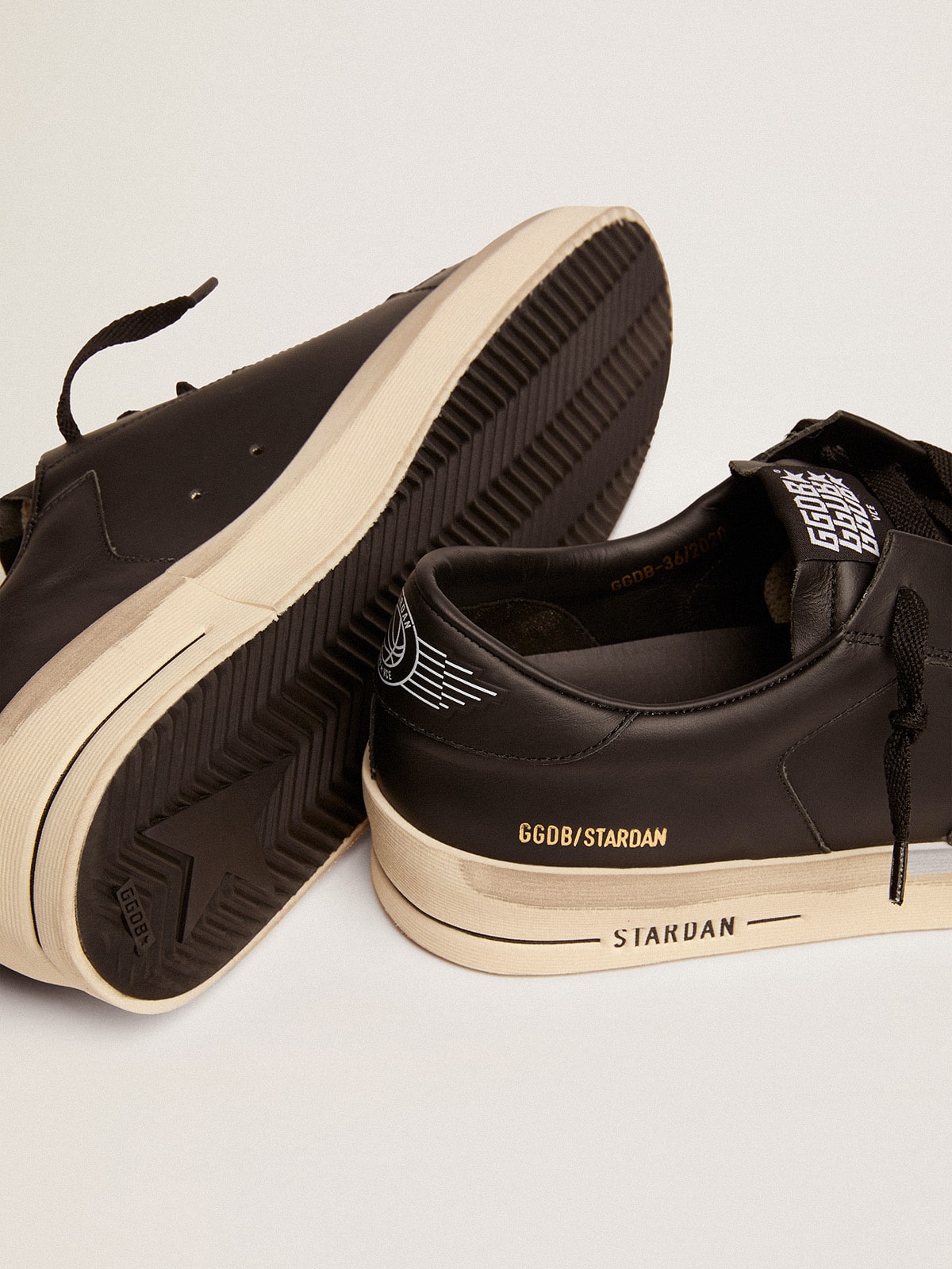 Men's Stardan in total black leather| Golden Goose