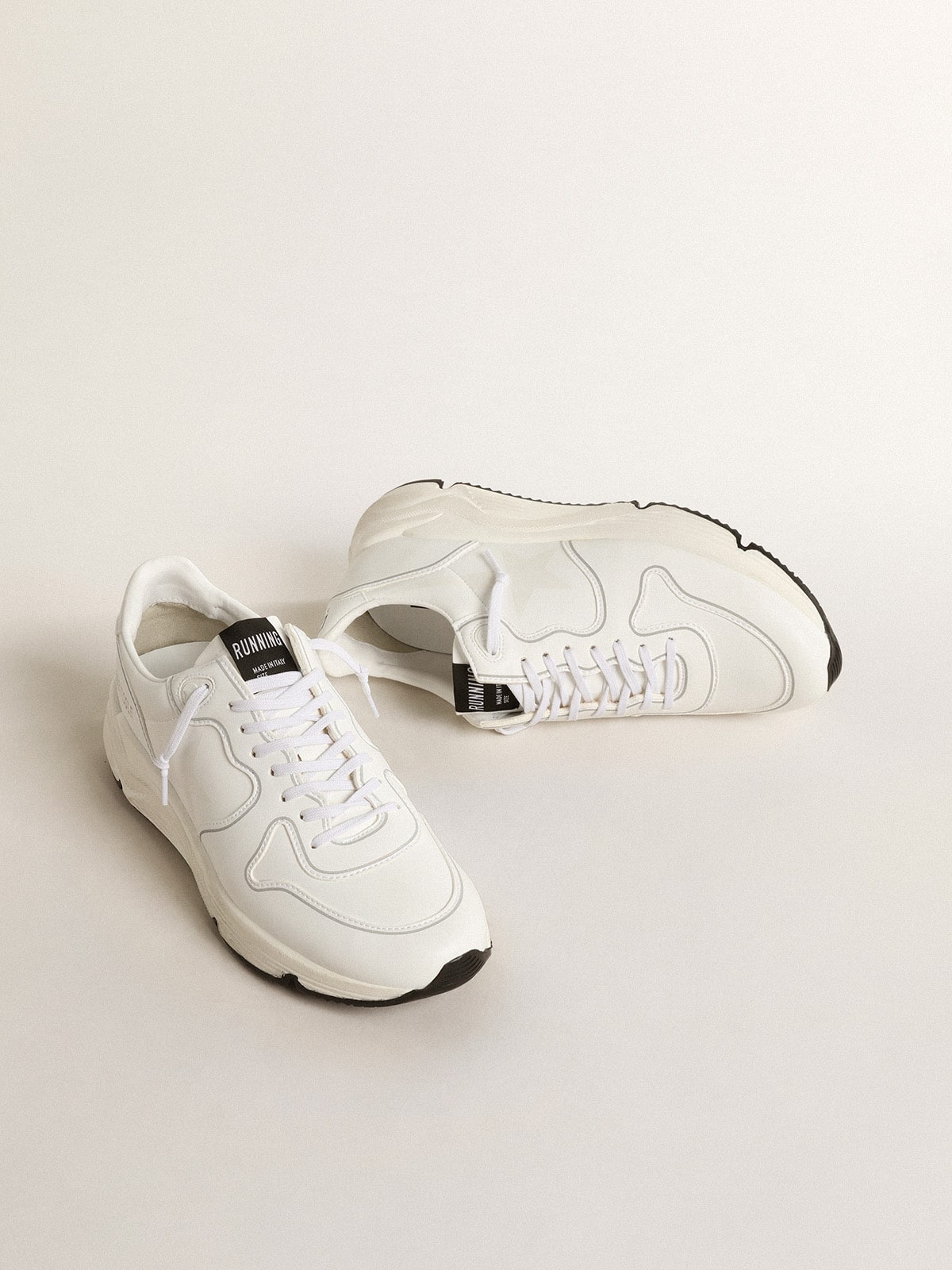 Men's bio-based Running Sole with white star and heel tab| Golden Goose