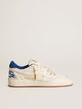 Ball Star in perforated nappa with white star and blue nylon heel tab| Golden Goose