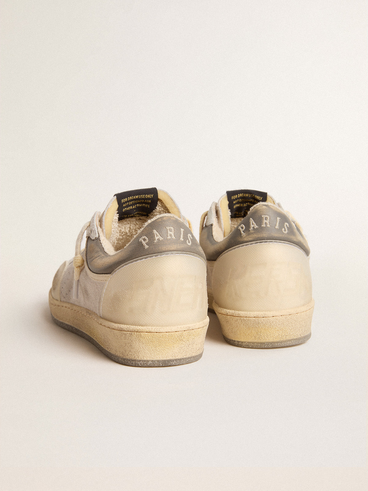Women's Ball Star Pro in optical white leather with rubber inserts| Golden Goose
