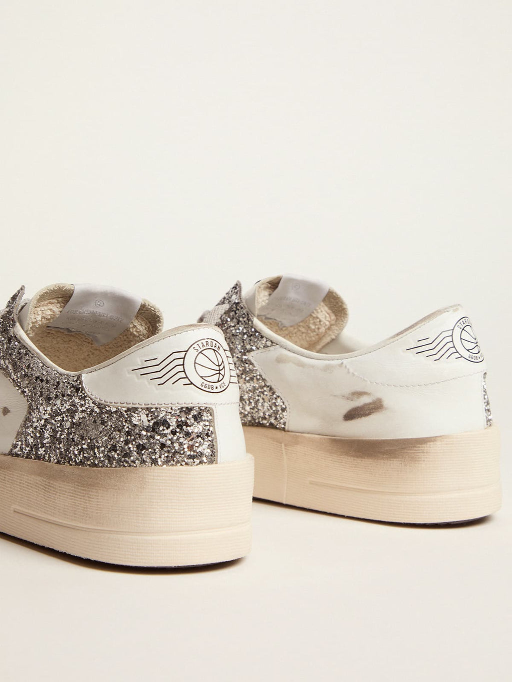 Women's Stardan sneakers with silver glitter| Golden Goose