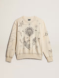 Exclusive HAUS of Dreamers sweatshirt in aged white| Golden Goose