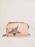 Women's Star Bag in pink leather with zebra print pony skin star| Golden Goose