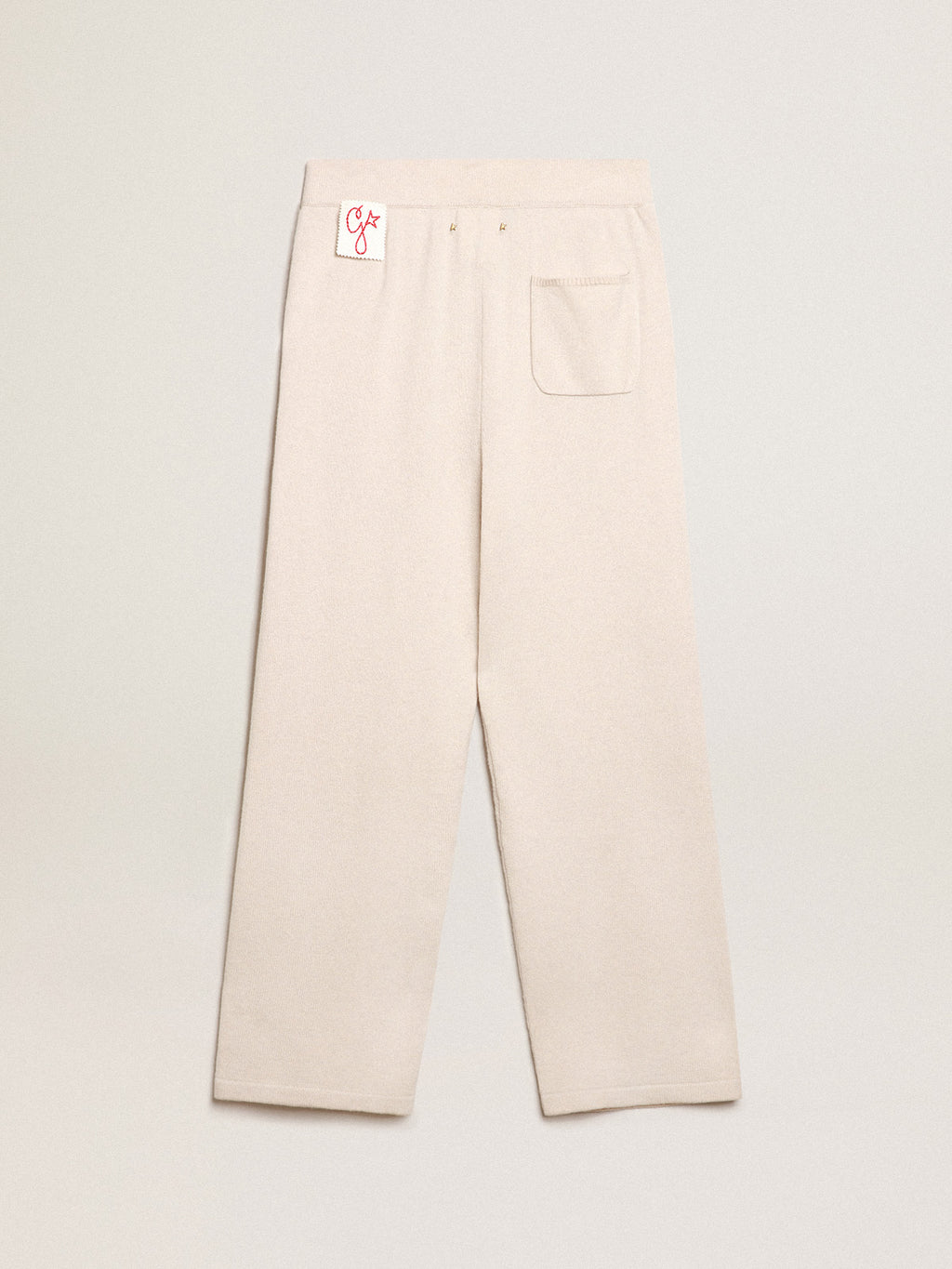 Men's white cashmere blend joggers| Golden Goose