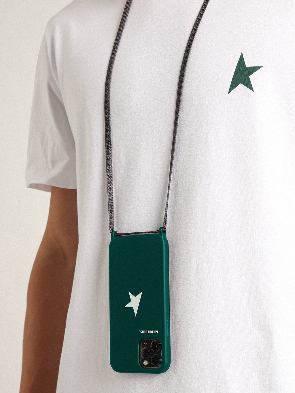 Cover for iPhone 12 and 12 Pro green with logo| Golden Goose