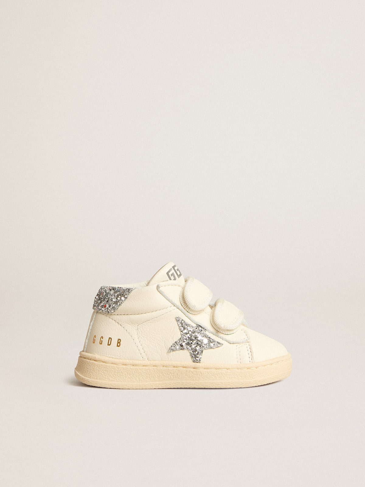 June in nappa leather with silver glitter star and heel tab| Golden Goose