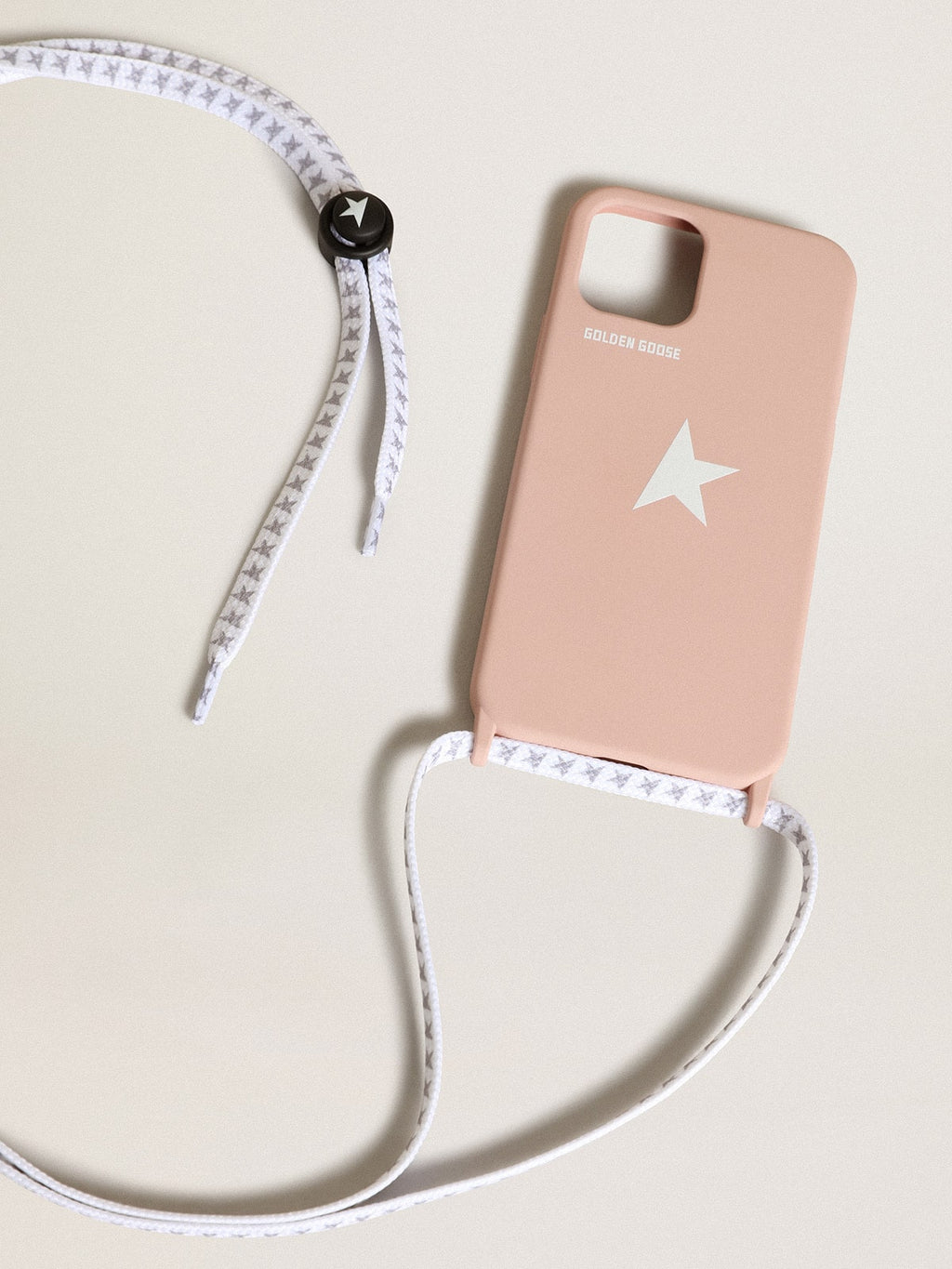Cover for iPhone 12 and 12 Pro light pink with white logo| Golden Goose
