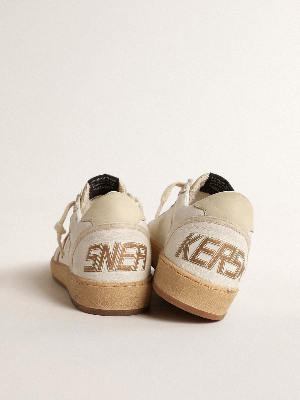 Ball Star in canvas and nappa with bronze metallic leather star| Golden Goose