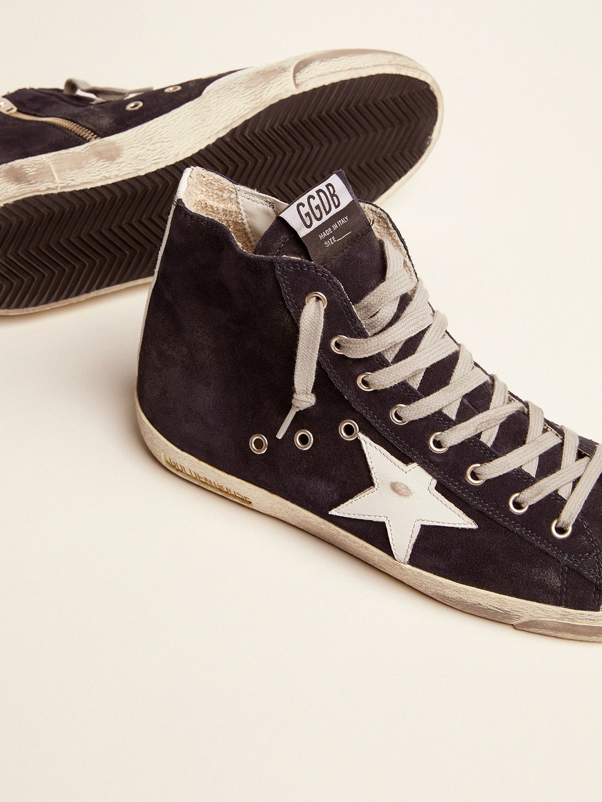 Men's Francy in leather with leather star and heel tab| Golden Goose