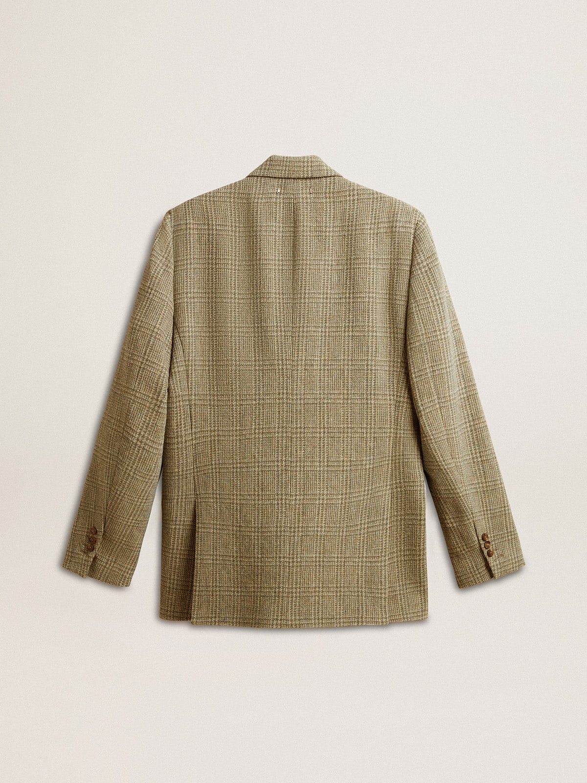 Men's double-breasted blazer in Shetland wool| Golden Goose