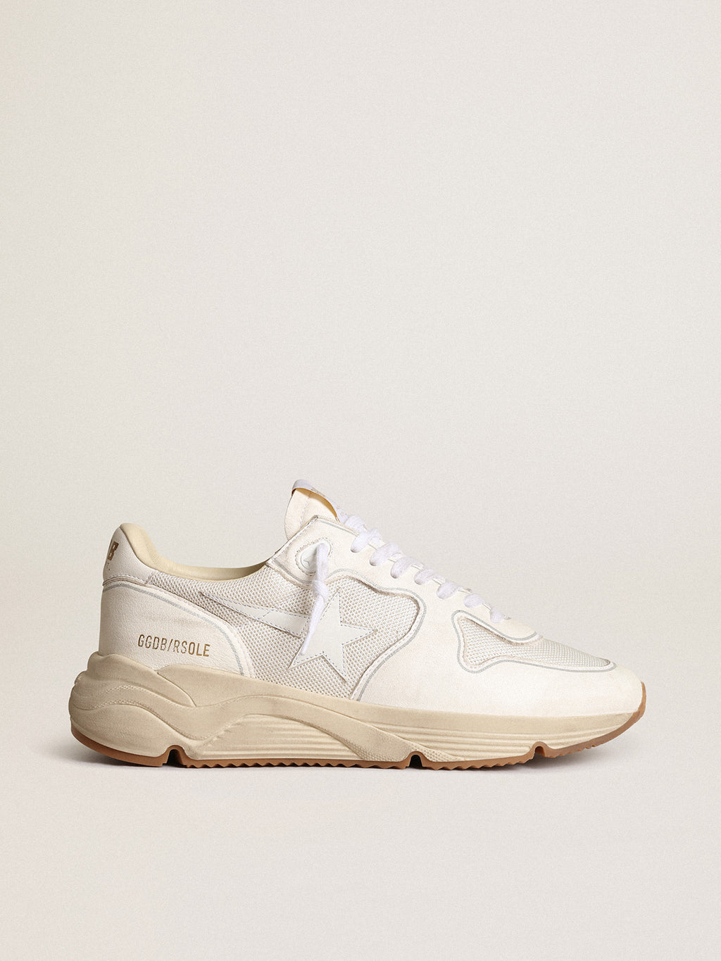 Running Sole in mesh and white nappa| Golden Goose