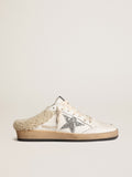 Ball Star Sabots with glitter star and shearling lining| Golden Goose