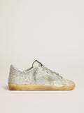 Women's Super-Star in aged white nubuck with Swarovski crystals| Golden Goose