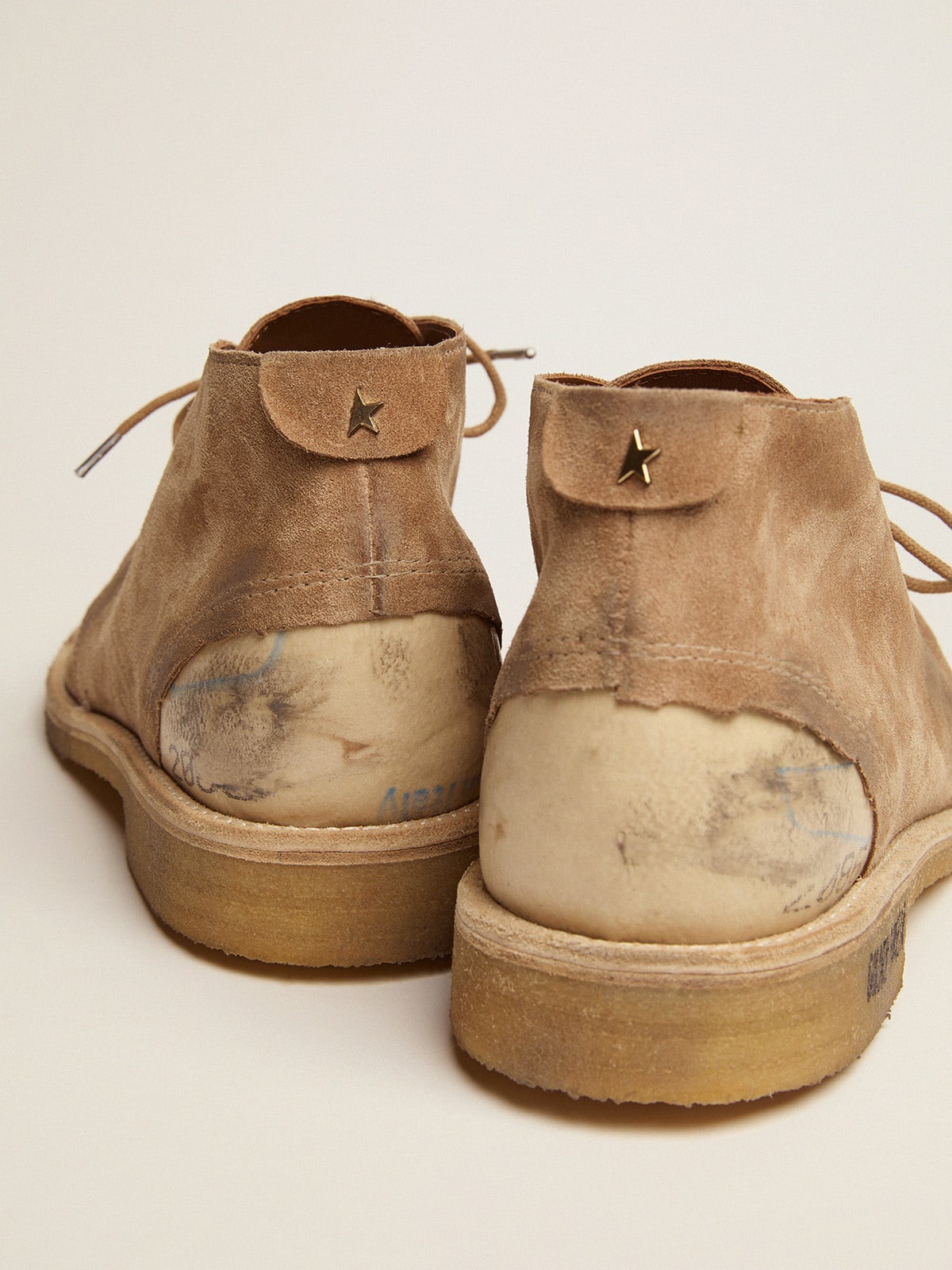 Noel ankle boots in caramel-colored suede| Golden Goose