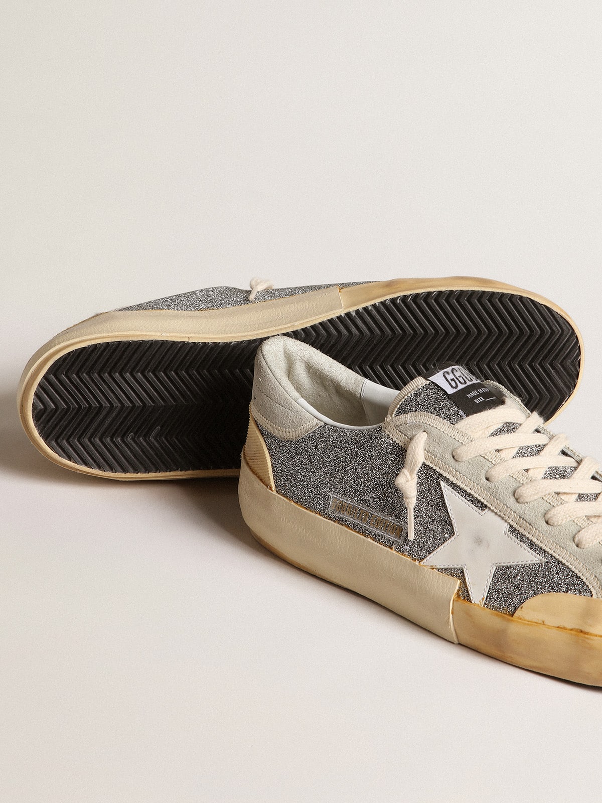 Men's Super-Star LAB with white star and Swarovski glitter upper| Golden Goose