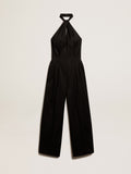 Black wool gabardine jumpsuit| Golden Goose