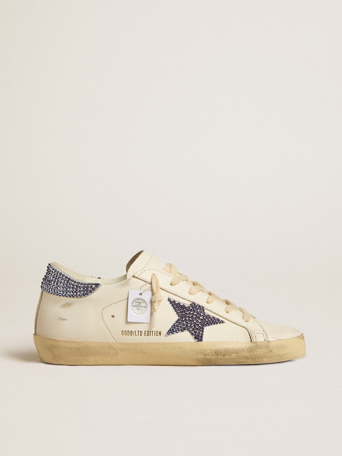 Sneaker Swarovski crystals Super-Star LTD for women| Golden Goose