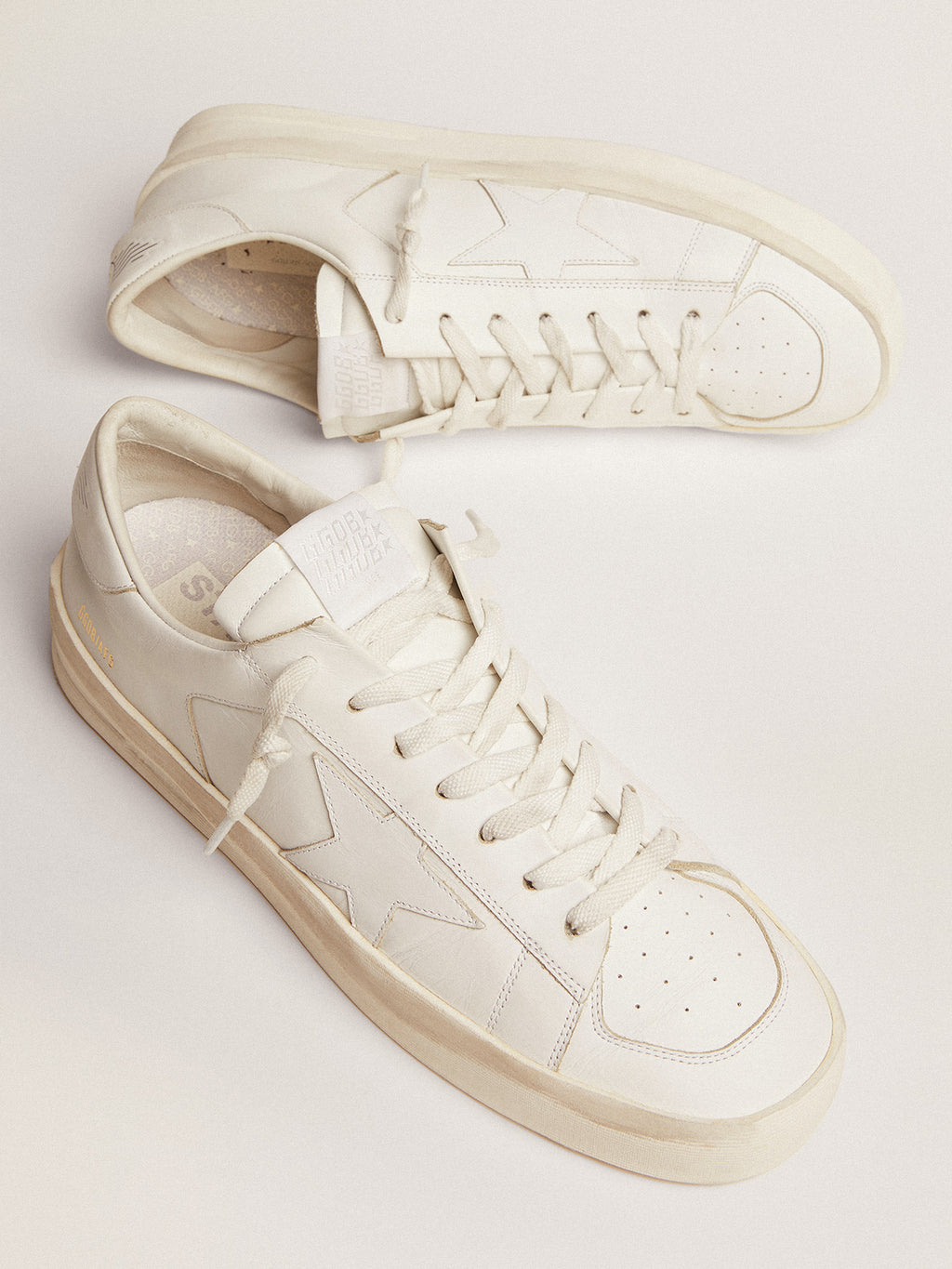 Men's Stardan in white leather| Golden Goose